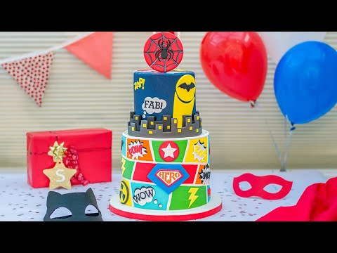 How to make a SUPERHERO fondant cake topper - YouTube